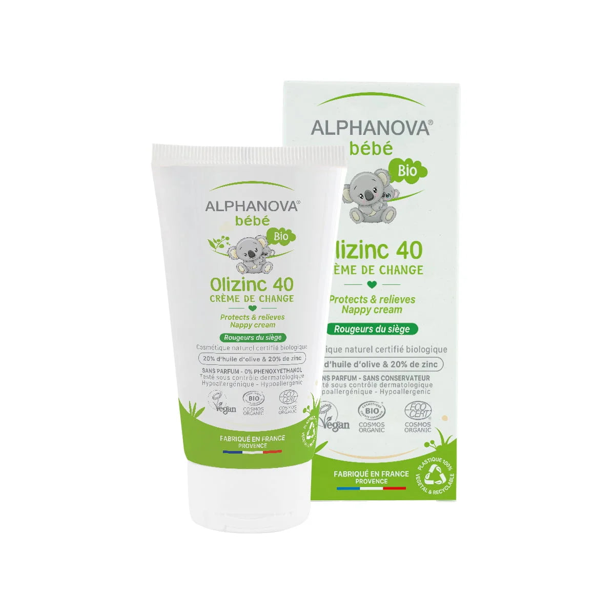 ALPHANOVA OLIZINC 40 CREME DE CHANGE BEBE 50 G