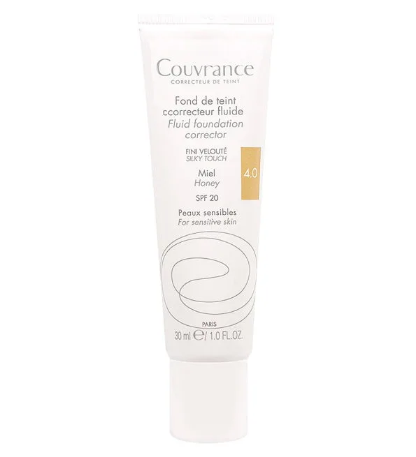 Avène couvrance – fond de teint fluide – fini velouté miel spf 20 n°4.