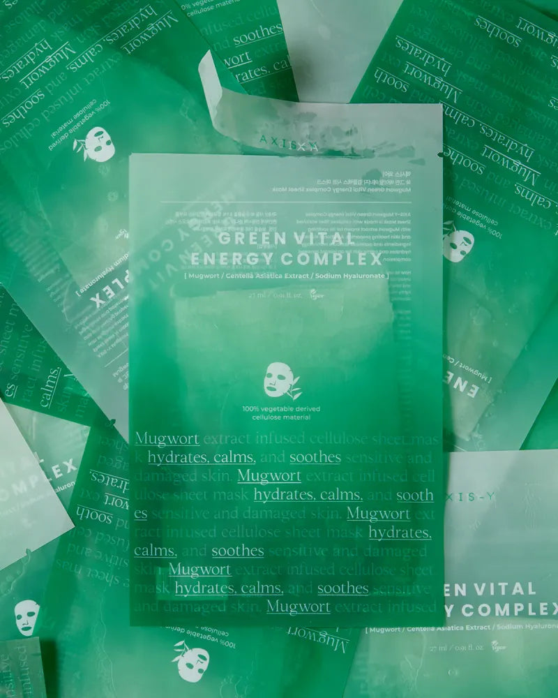 Axis-y Mugwort Green Vital Energy Complex Sheet Mask PACK DE 5 – vue 4