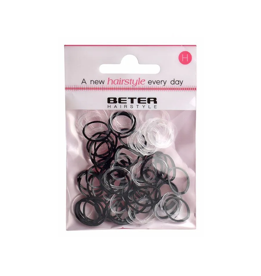 BETER Hairstyle PACK DE MINI ELASTIQUES 100 UNITES Noir - 19260