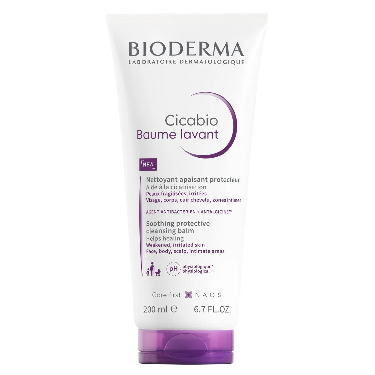 BIODERMA Cicabio – Baume Lavant Nettoyant Apaisant Protecteur – 200 ml