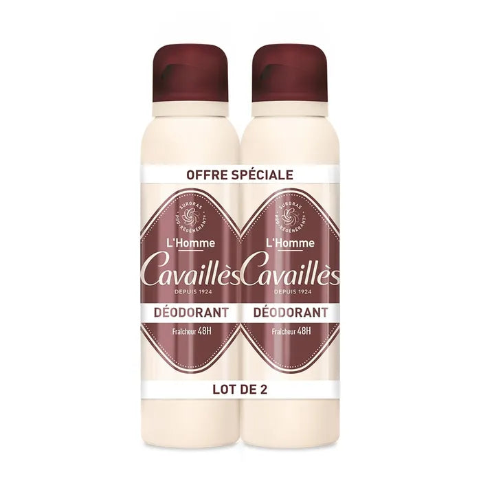 CAVAILLÈS OFFRE SPECIAL LOT DE 2 DEODORANT FRAICHEUR 48H 150ML X 2