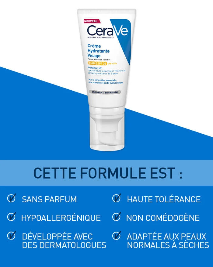 Cerave crème hydratante visage spf 30 – 52 ml – vue 3