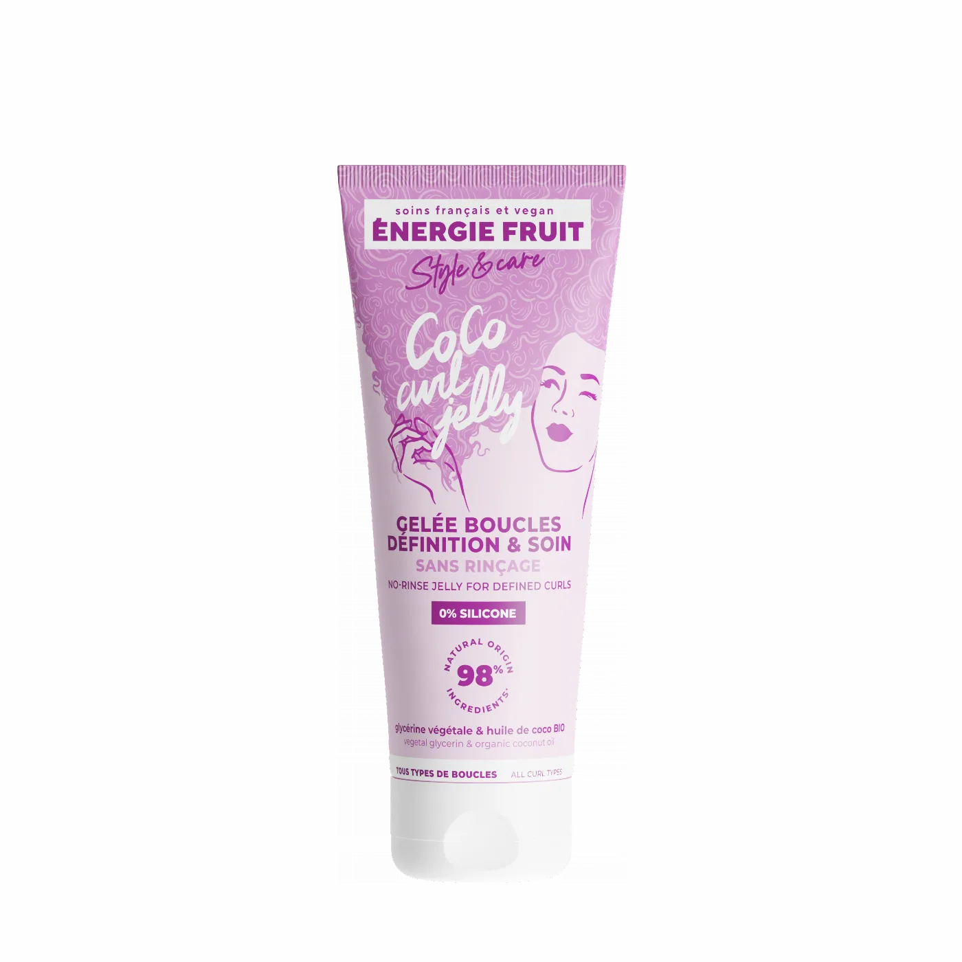 ENERGIEFRUIT COCO CURL GELÉE SOIN DÉFINITION BOUCLES - HUILE DE COCO - SANS SILICONE  200ML