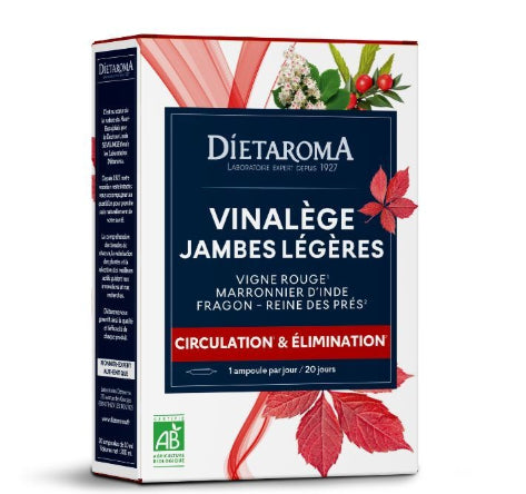 DIETAROMA Vinalège jambes légères  20 ampoules