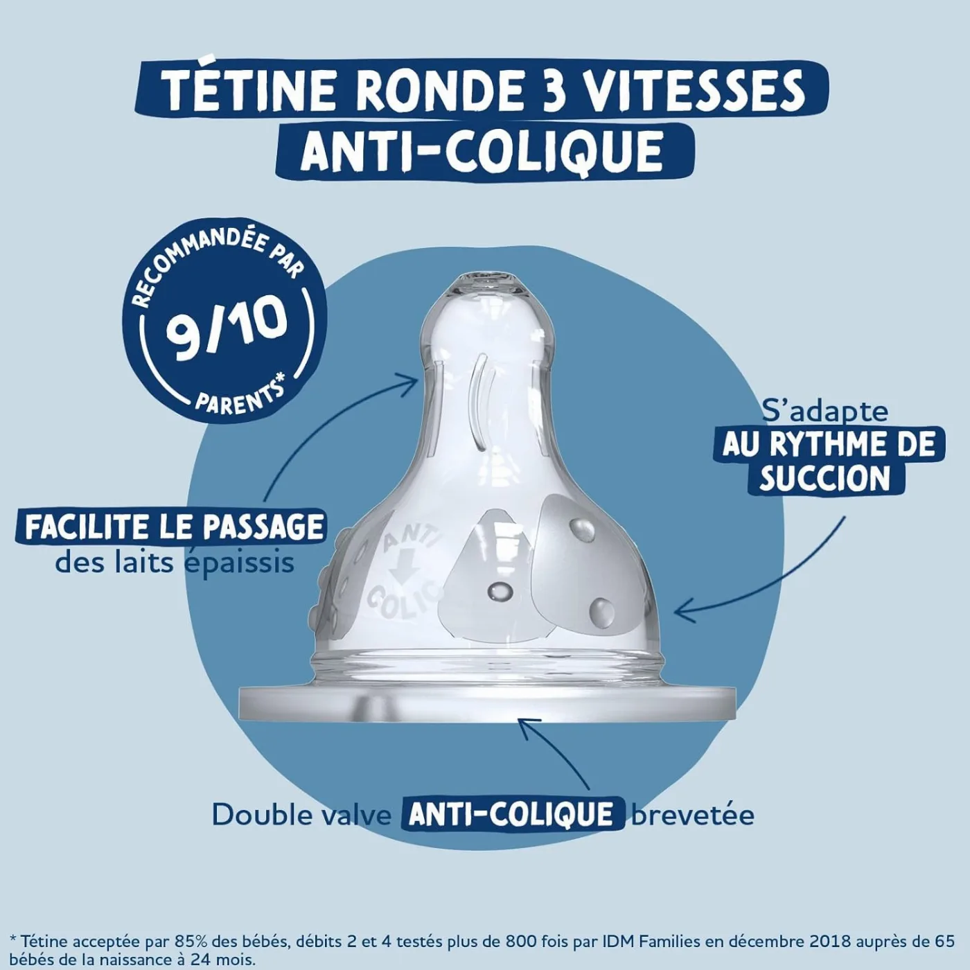 DODIE 2 TETINES INITIATION+ ANTI COLIQUE 6+ Mois 4 – vue 2