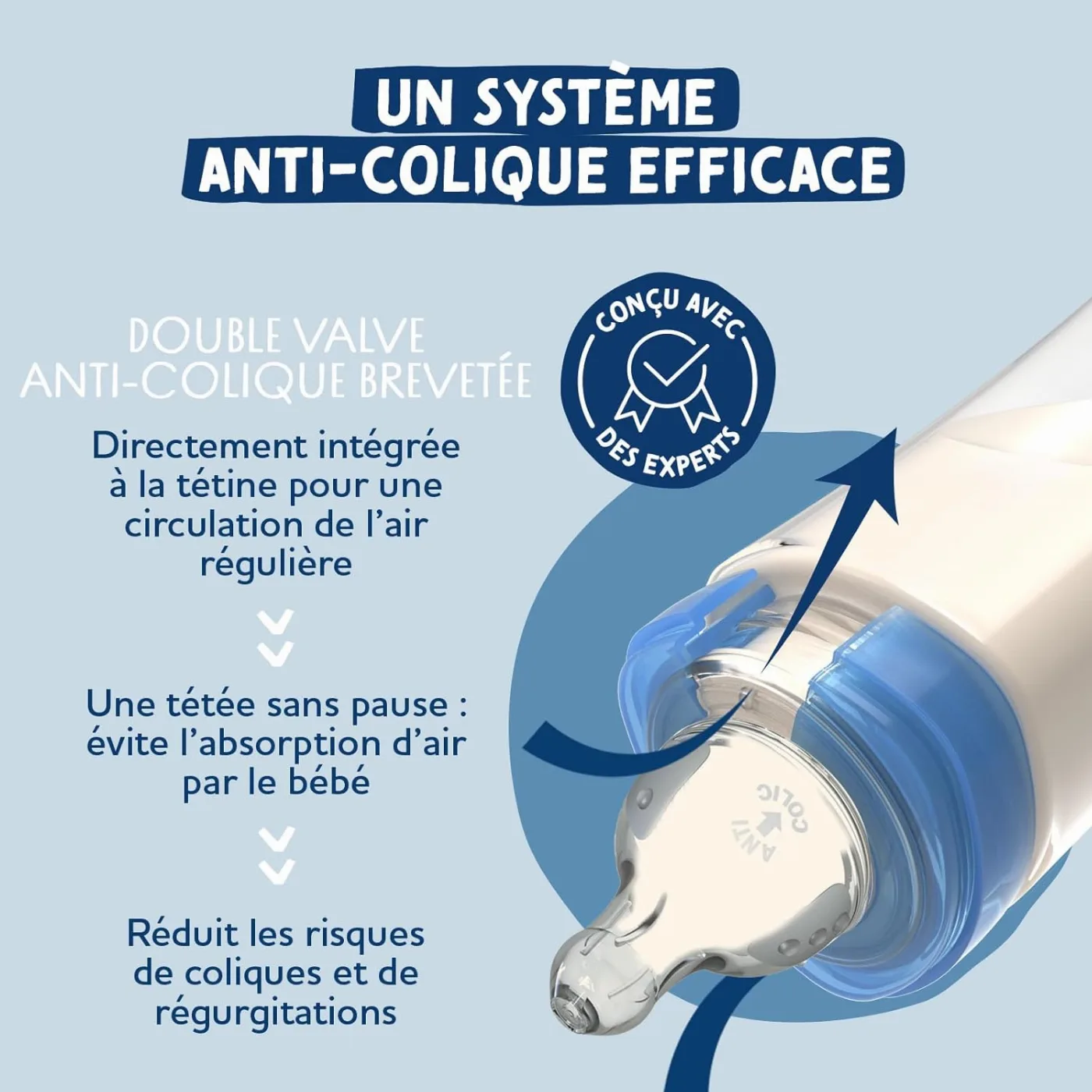 DODIE 2 TETINES INITIATION+ ANTI COLIQUE 6+ Mois 4 – vue 3
