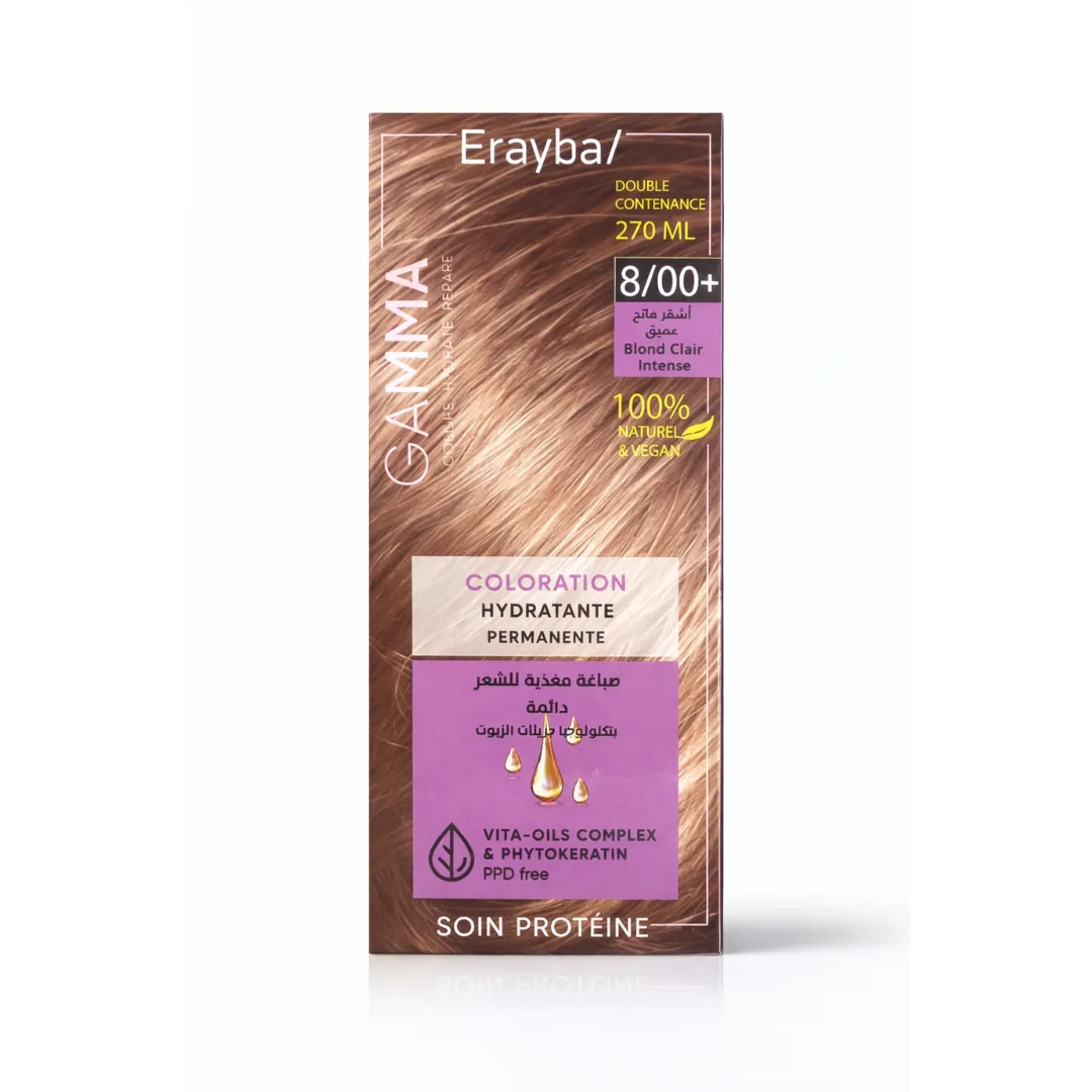 Erayba gamma Coloration cheveux  8/00+ Blond claire intense