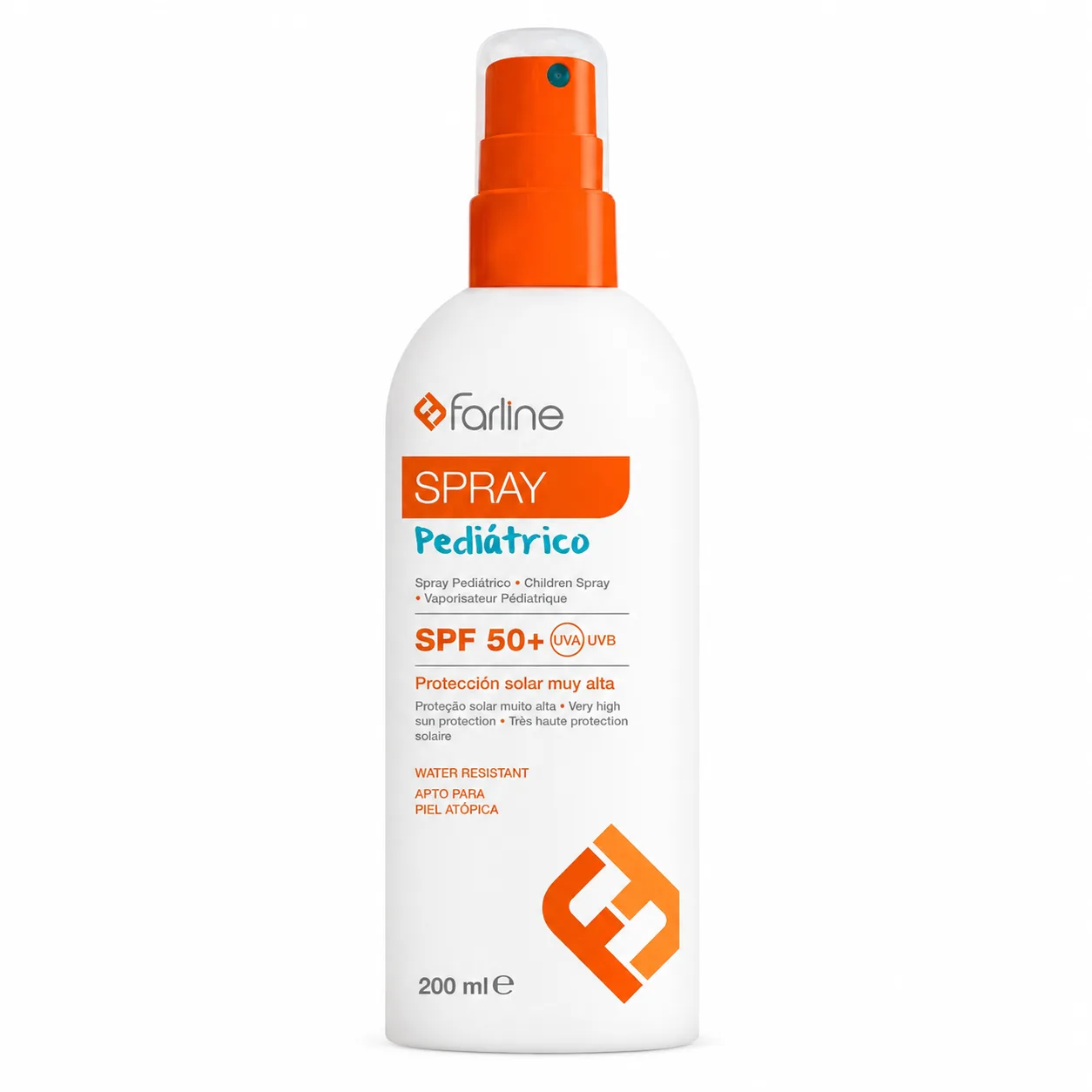 Farline Spray Solaire Pédiatrique SPF 50+ Très Haute Protection – 200 ml