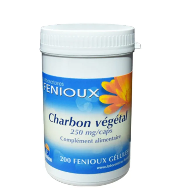 Fenioux Charbon Végétal – 200 Gélules – 250 mg