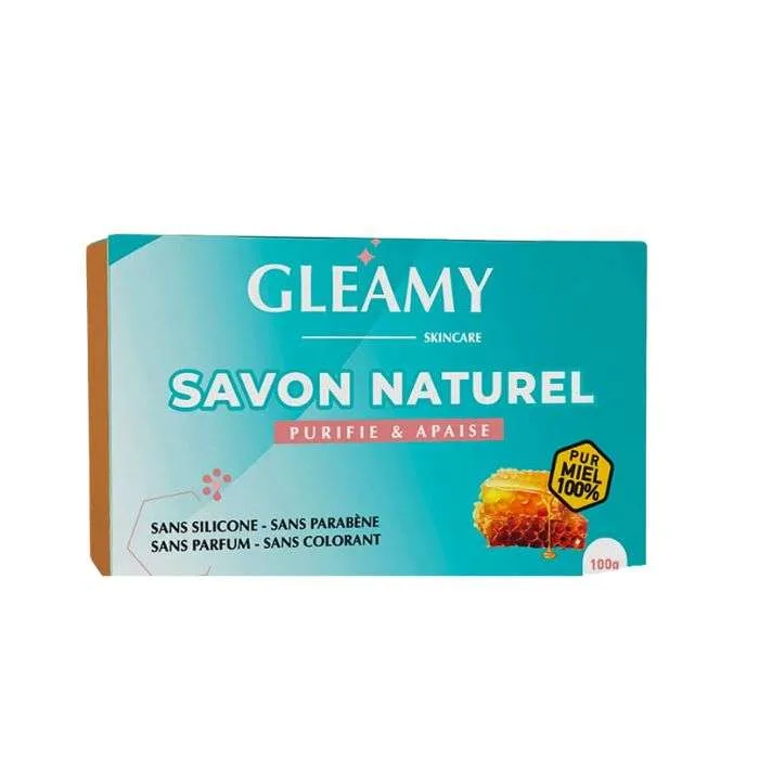 GLEAMY SAVON NATUREL AMANDE ET MIEL 100G