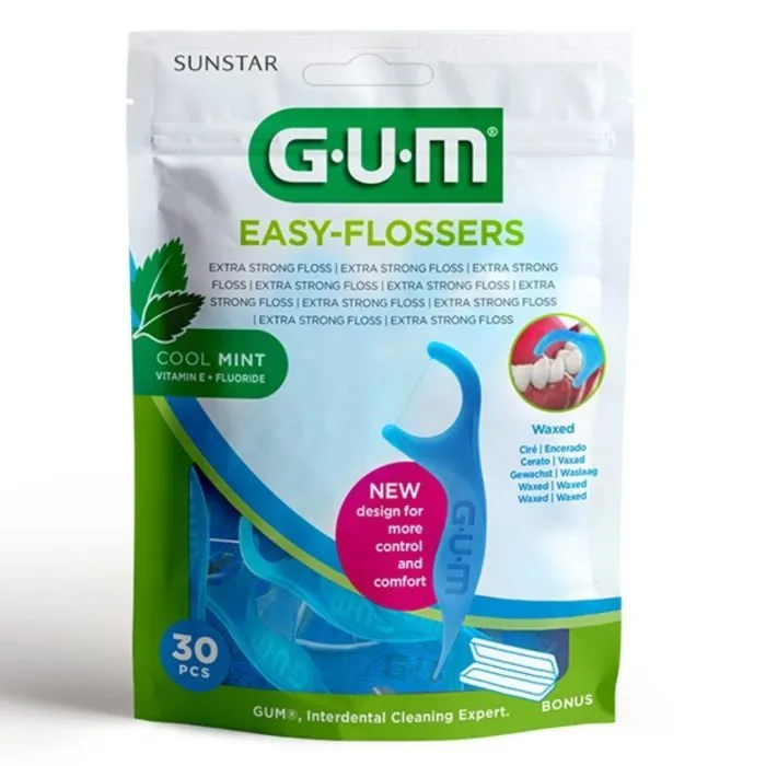 GUM EASY-FLOSSERS CIRE ET FLUORIDE 30 pcs 890