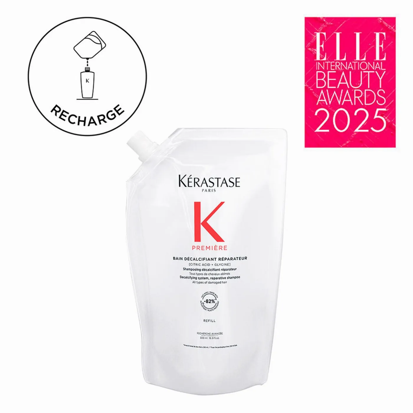 Kérastase Première Bain Décalcifiant Réparateur - Shampooing décalcifiant et réparateur Recharge 500ml