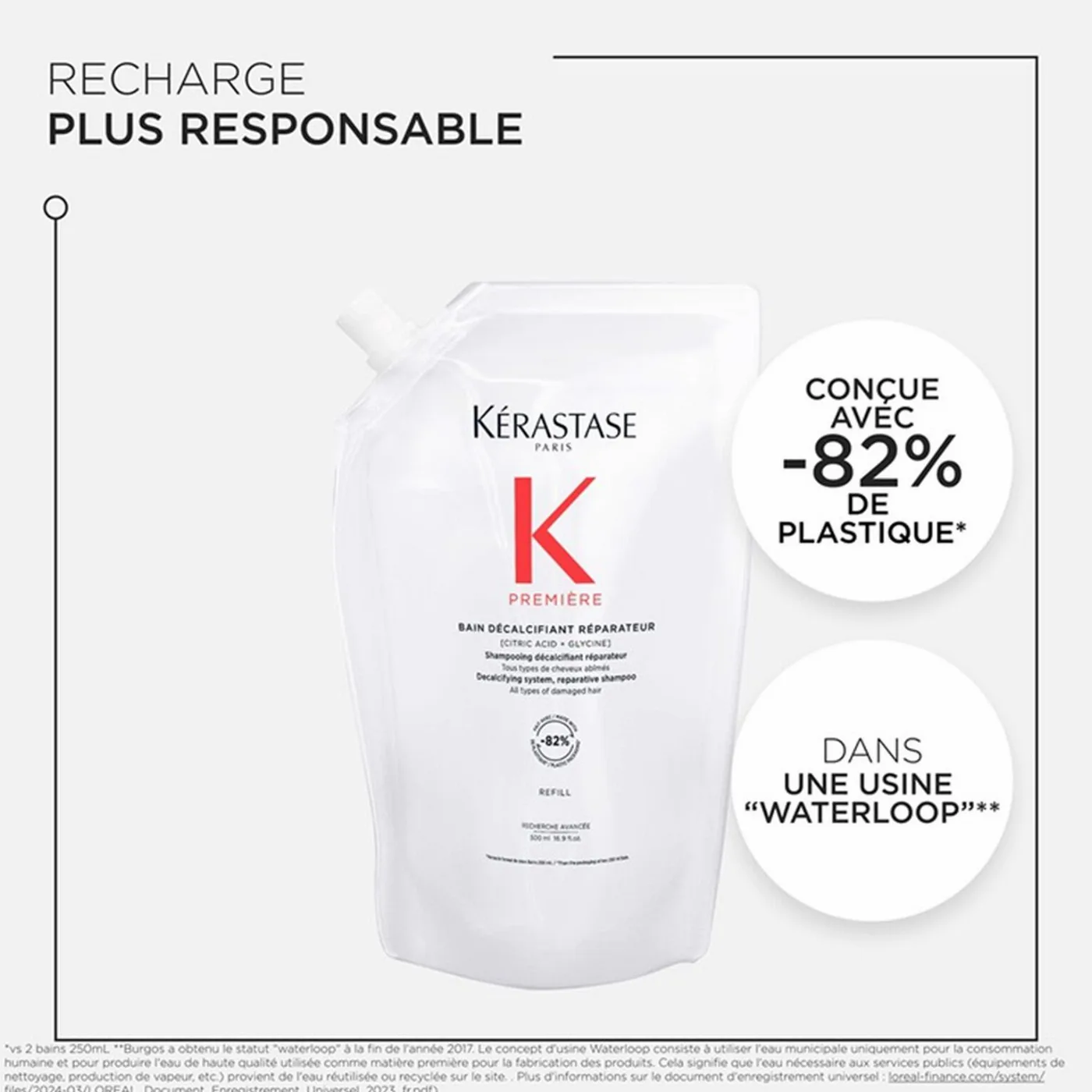 Kérastase Première Bain Décalcifiant Réparateur - Shampooing décalcifiant et réparateur Recharge 500ml – vue 3