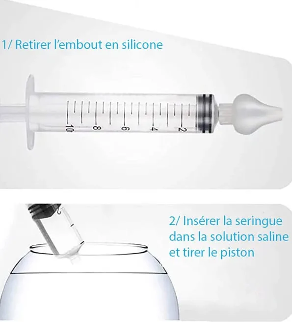 L2N Pharma Lot de 2 Seringues Bébé pour Lavage Nasal Ourson – vue 3