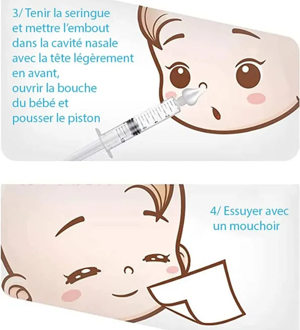 L2N Pharma Lot de 2 Seringues Bébé pour Lavage Nasal Ourson – vue 4