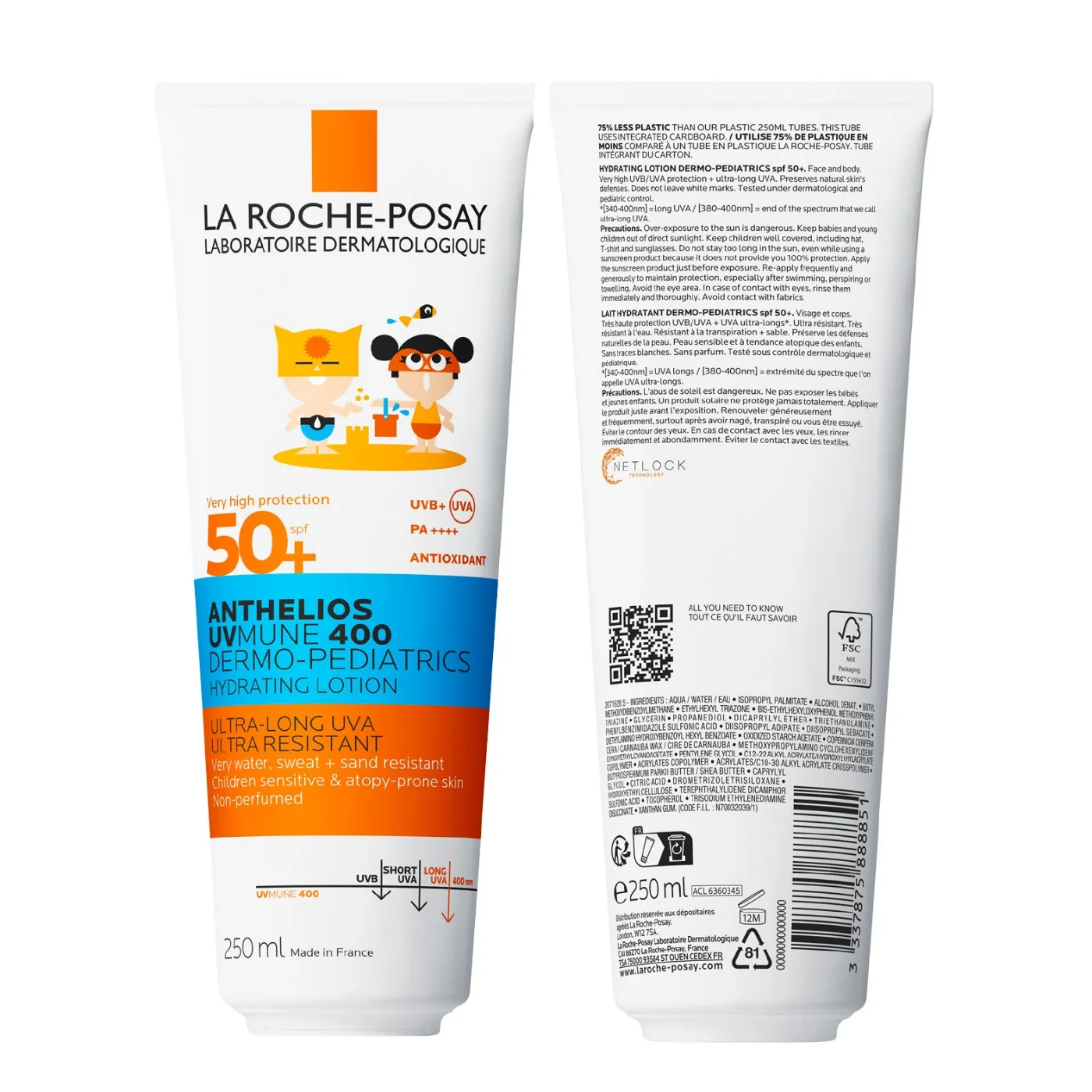 La roche posay anthelios lait solaire enfants peaux sensibles visage & corps 250ML – vue 2
