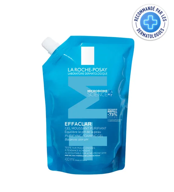 La roche-posay effaclar gel moussant purifiant - éco-recharge 400ml