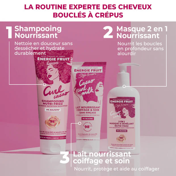 ENERGIEFRUIT LAIT COIFFANT CACAO CURL NUTRITION INTENSE 200ML – vue 4