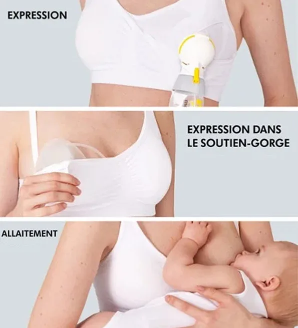 Medela Soutien-Gorge D’allaitement Et D’expression 3-En-1 Blanc Tailles S, M, L, XL – vue 3