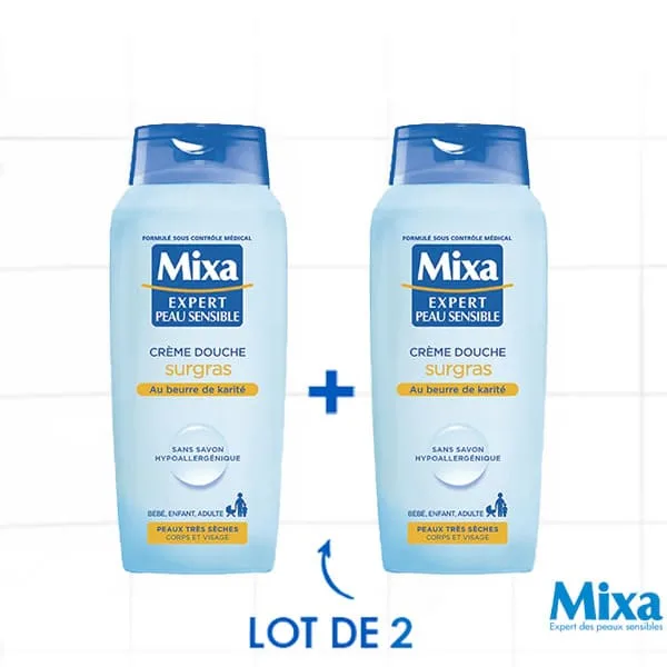 Mixa Pack Crème Douche Surgras 400ml *2