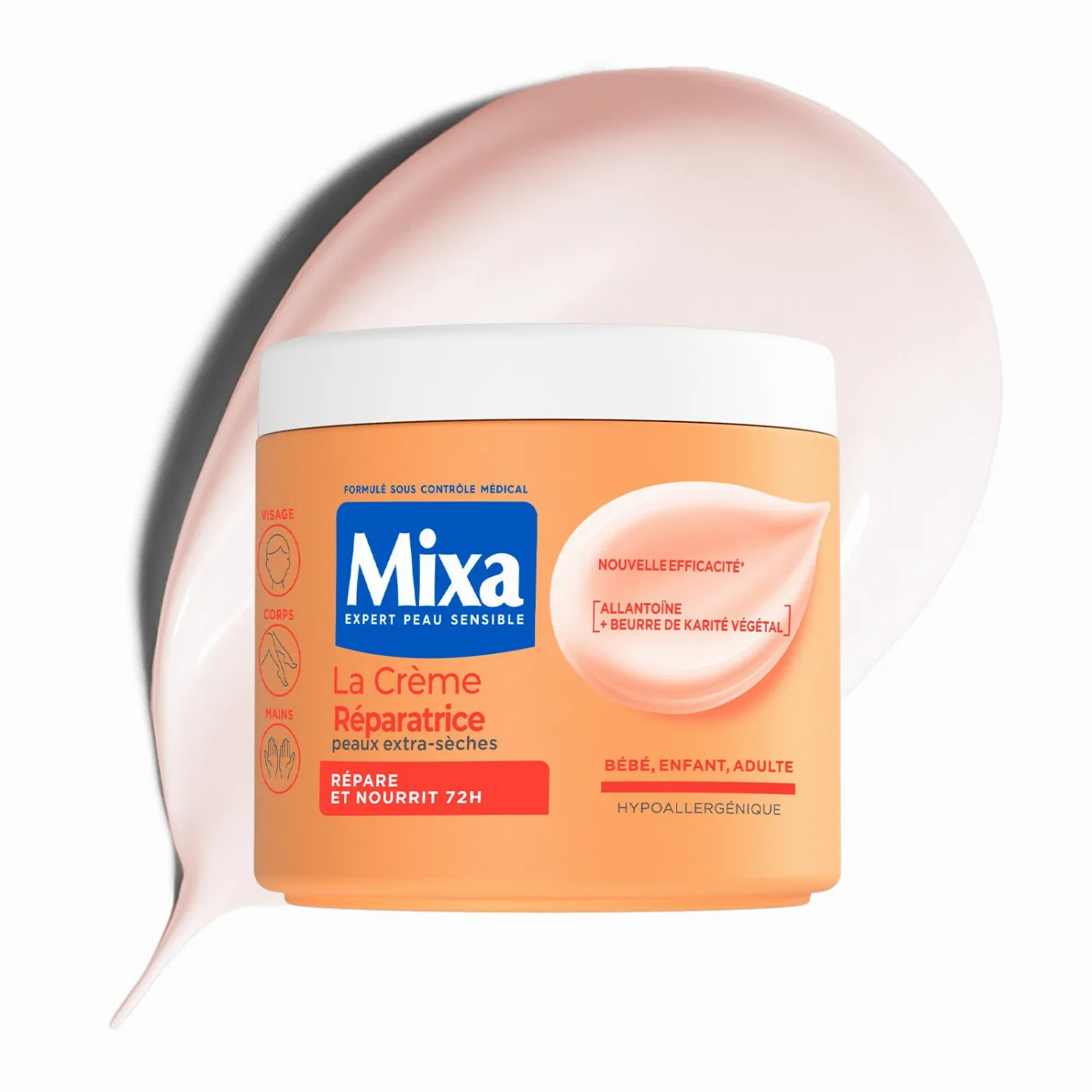 MIXA CRÈME SHEA REPARATRICE PEAUX EXTRA SECHES 400ML – vue 4