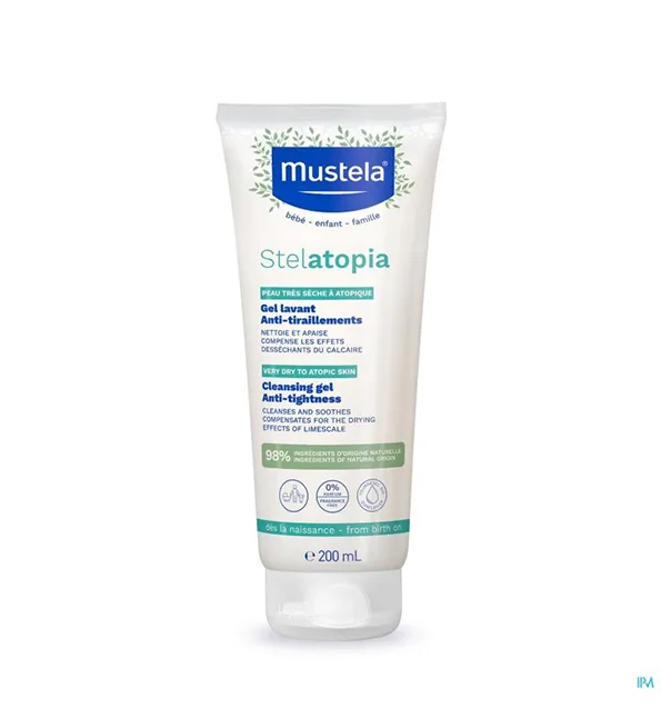 Mustela Stelatopia Gel Lavant anti-tiraillements, peau à tendance atopique 200ml