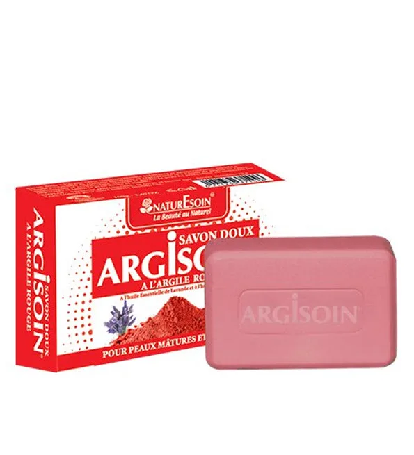 NaturEsoin Argisoin Savon à l’Argile Rouge- 125 G