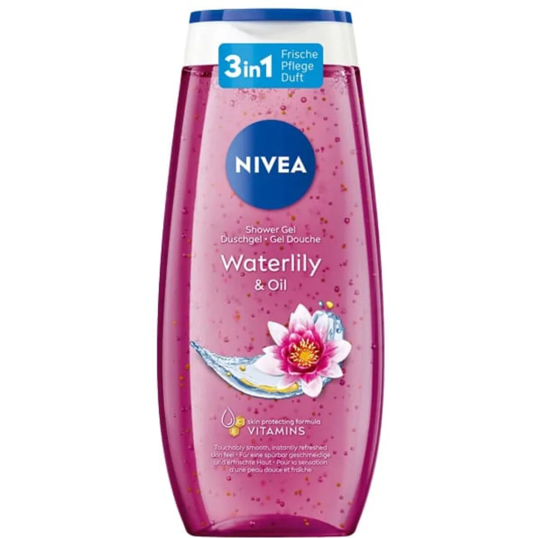 NIVEA Body Wash Care Lily Oil 250ml – Gel Douche Soin à l’Huile de Lys & Hydratation Intense