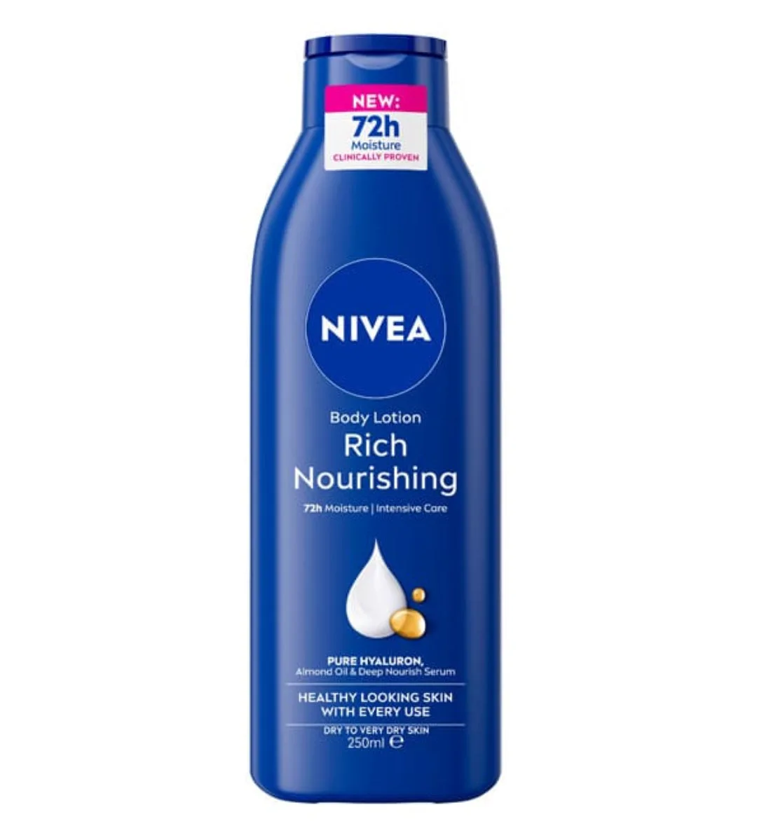 NIVEA Lait Corps Rich Nourrissant 250ml – Nutrition Intense & Peau Douce 48h