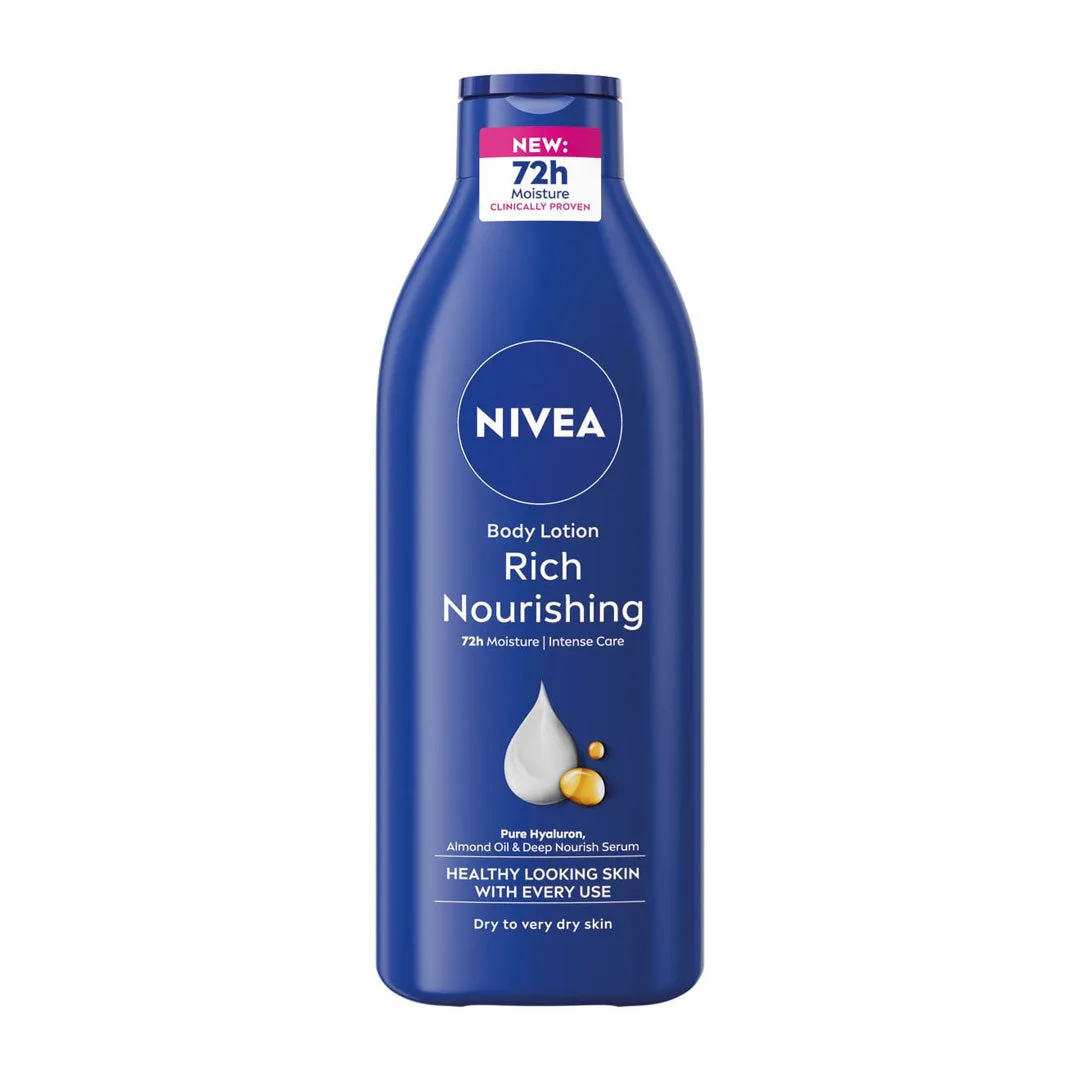 NIVEA Lait Corps Hydratant Nourrissant 400ml – Nutrition Intense & Peau Douce 72h
