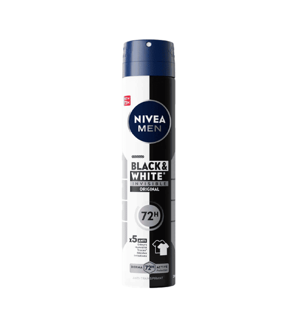 NIVEA MEN Déodorant Spray Original Black & White 200ml – Protection 48h