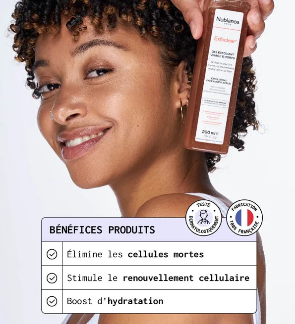 Nubiance Exfoclear Gel Exfoliant Gommage Visage & Corps Aux AHA 200ml – vue 4