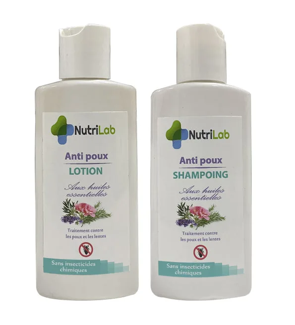 Nutrilab anti poux lotion et shampoing 125ml pack 2en1