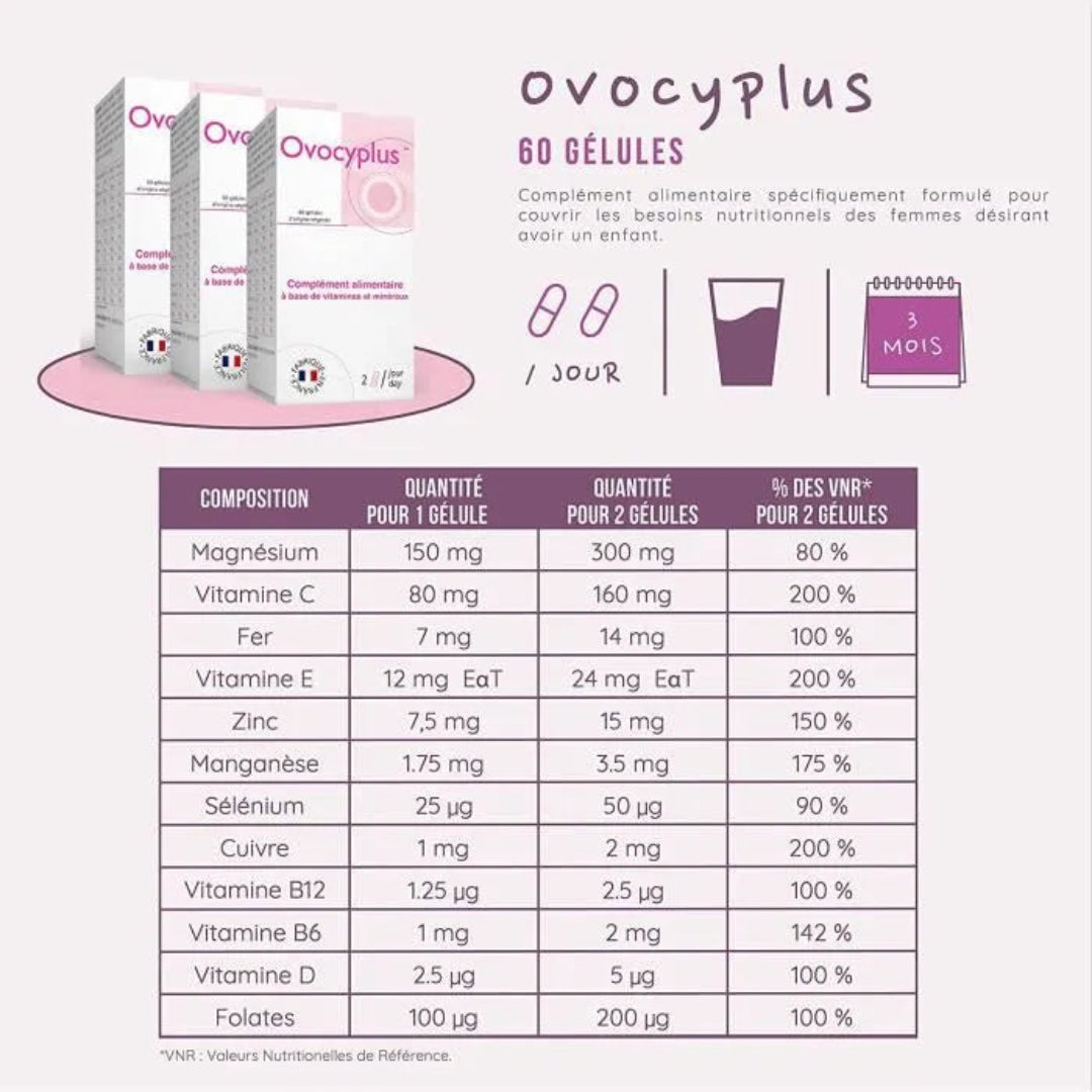 Ovocyplus 60 Gélules – Soutien de la Fertilité & Équilibre Hormonal Féminin – vue 2