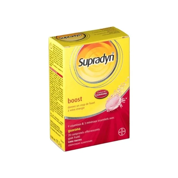 SUPRADYN BOOST GUARANA & VITAMINES, 20 COMPRIMÉS EFFERVESCENTS