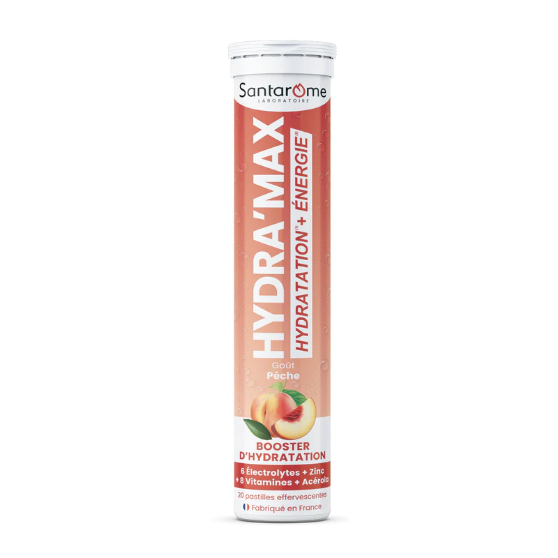 SANTAROME HYDRA'MAX Pêche – 20 Pastilles Hydratation
