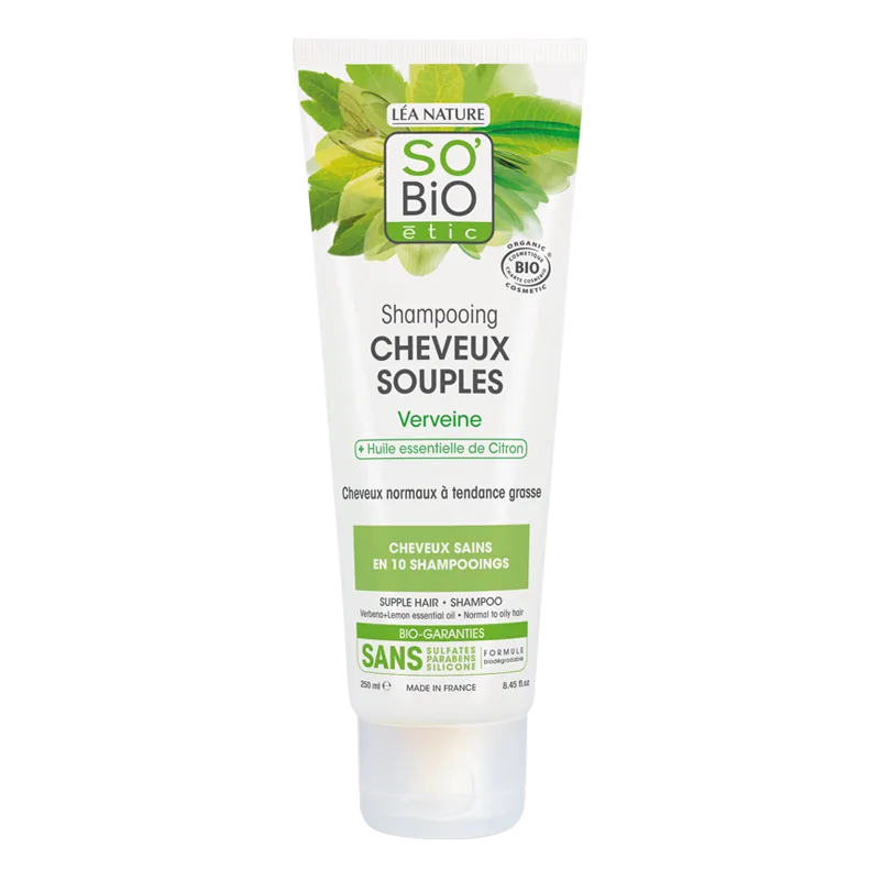 SO BIO SHAMPOING PURIFIANT A LA VERVEINE ET HUILE  ESSENTIELLE DE CITRON 250ML