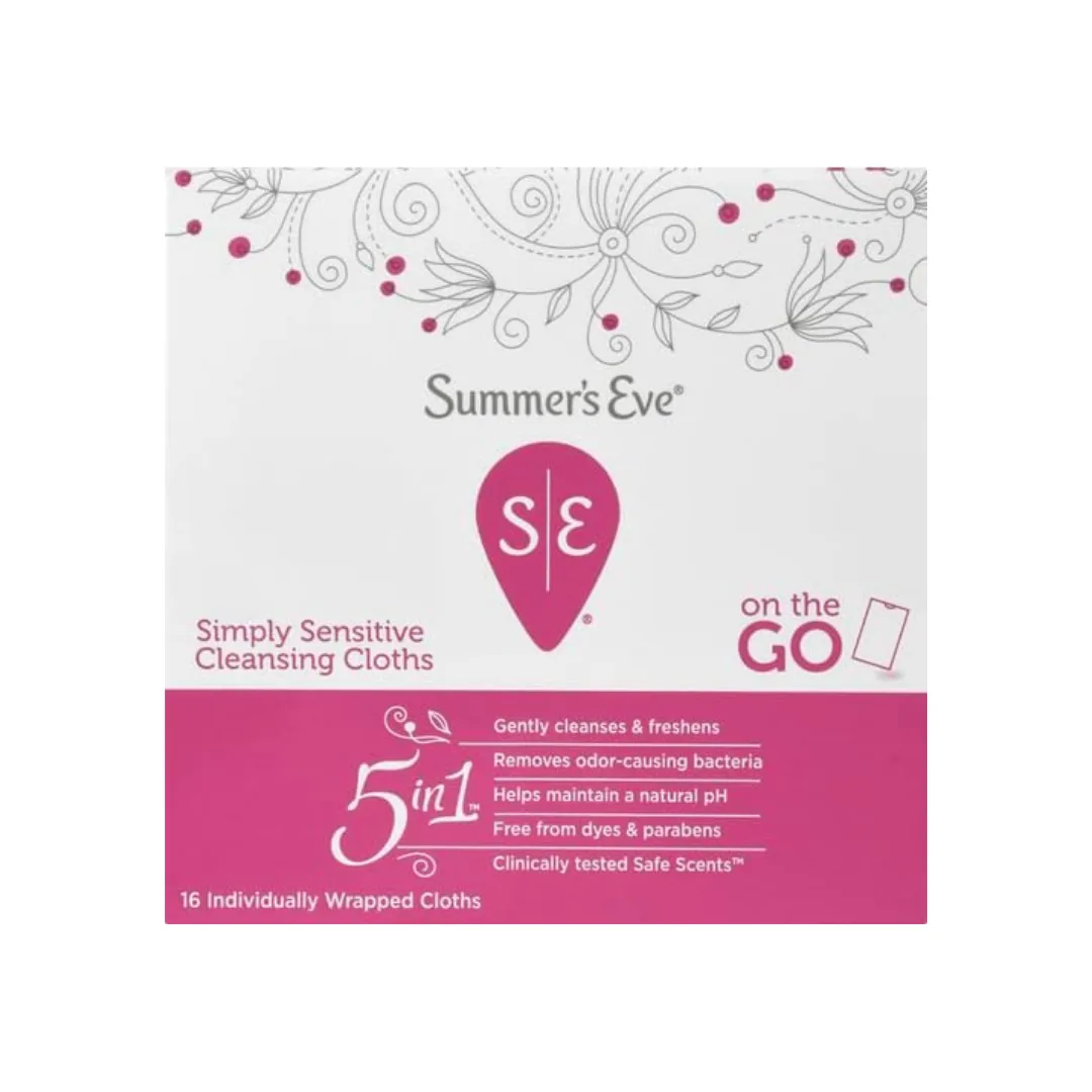 Summer's Eve Feminine Cleansing Cloths for Sensitive Skin 16