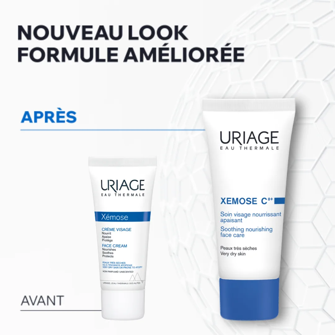Uriage – Xemose – C8+ soin visage nourrissant et apaisant – 40 ml – vue 2