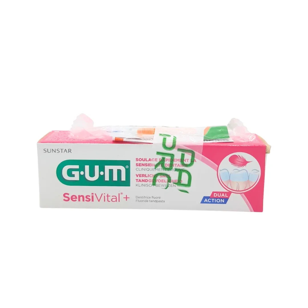 Gum dent sensivital plus 75ml+Brossette 1314 pack
