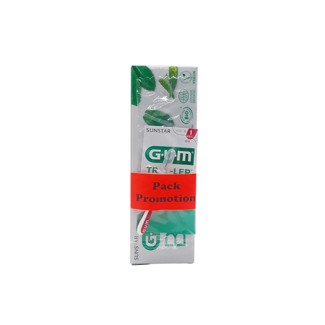 Gum Dentifrice Bio 75ml + Brossette mini 1314 Pack