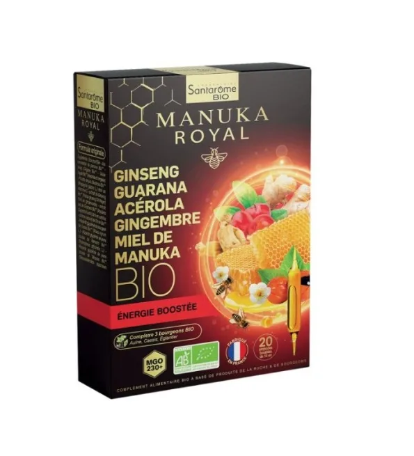 SANTAROME GINSENG GUARANA ACEROLA MANUKA 20 AMPOULES