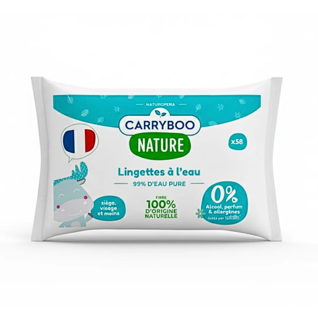 Carryboo Lingettes A L’eau Pure Calendula 58 Pieces